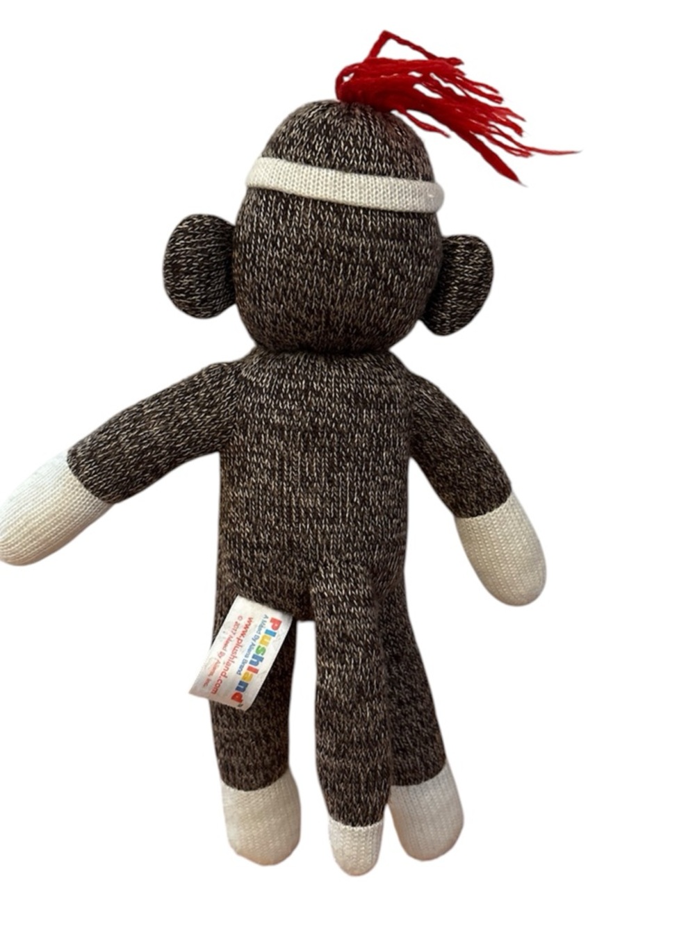 Classic Sock Monkey Stuffed Animal Plush Toy EUC Red Heart Kidcore - Picture 3 of 8